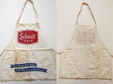 画像2: ビンテージ Schmidt BEER キャンバス エプロン 生成り (2)