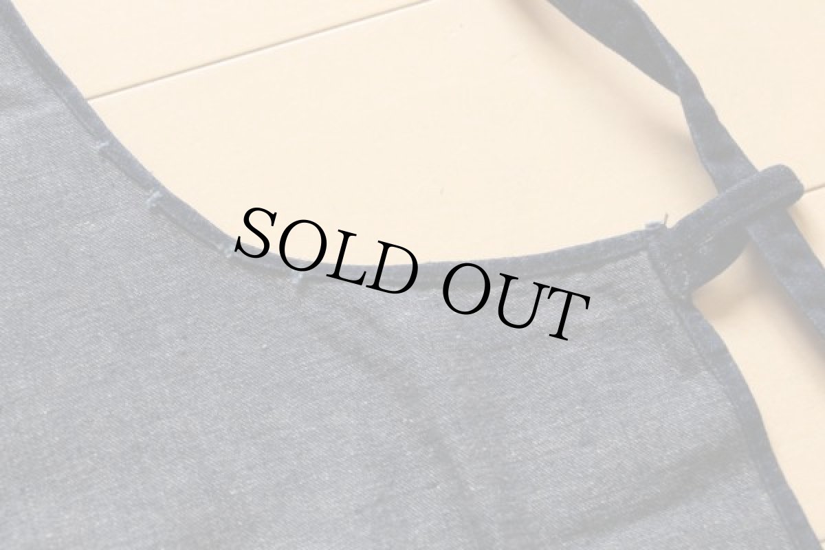 画像6: ビンテージ インディゴ デニム ワークエプロン (6)