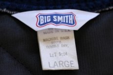 画像3: 80s USA製 BIG SMITHビッグスミス ナイロン キルティング ワークベスト 紺 L (3)
