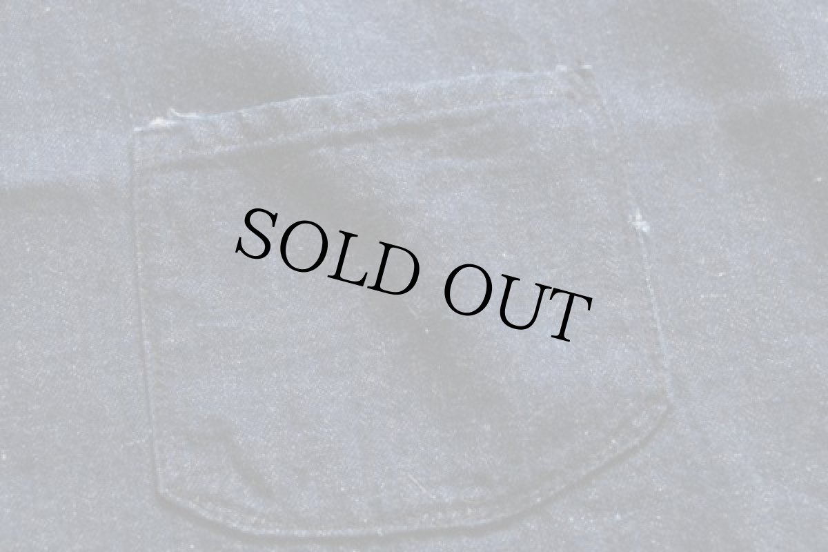 画像4: ビンテージ インディゴ デニム ワークエプロン (4)