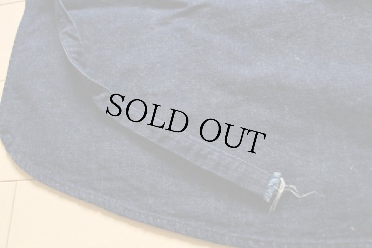 画像5: ビンテージ インディゴ デニム ワークエプロン (5)