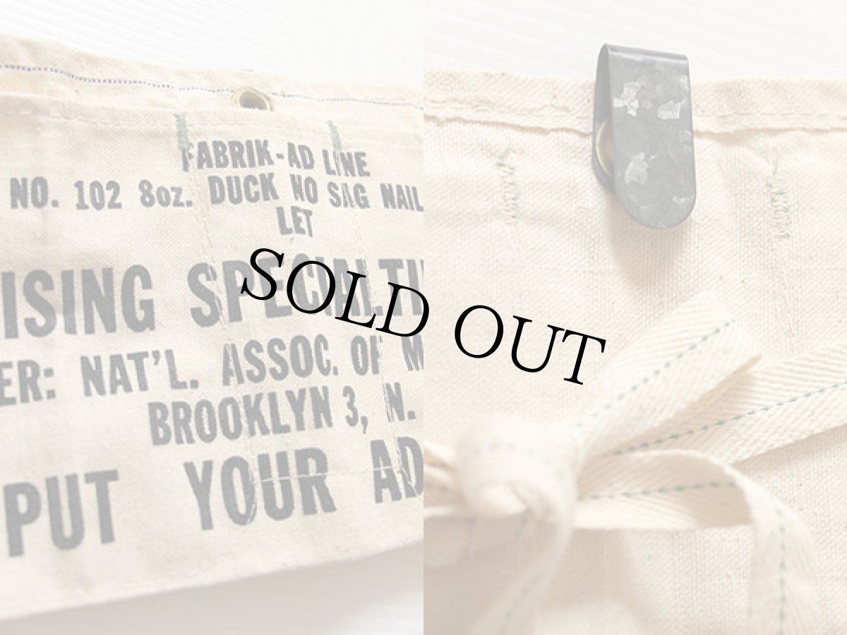 画像3: デッドストック★ビンテージ ADVERTISING SPECIALTIES キャンバス ワークエプロン 生成り (3)