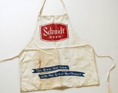 画像1: ビンテージ Schmidt BEER キャンバス エプロン 生成り (1)