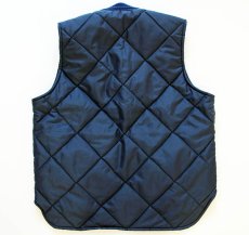 画像2: 80s USA製 BIG SMITHビッグスミス ナイロン キルティング ワークベスト 紺 L (2)