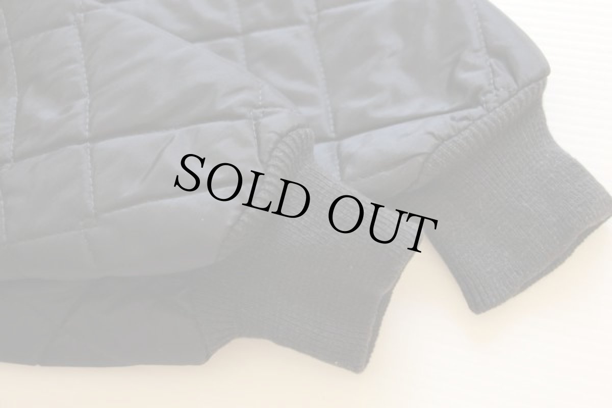 画像4: 70s UNKNOWN キルティングジャケット 黒 (4)