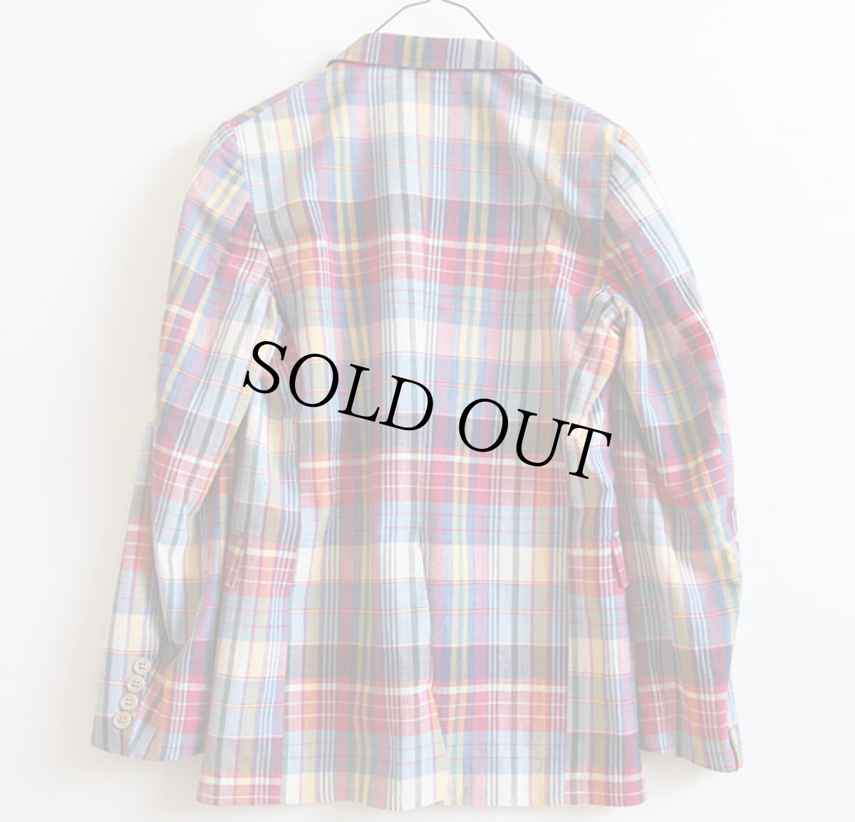 画像2: 80s USA製 ポロ ラルフローレン マドラスチェック テーラードジャケット 16 (2)