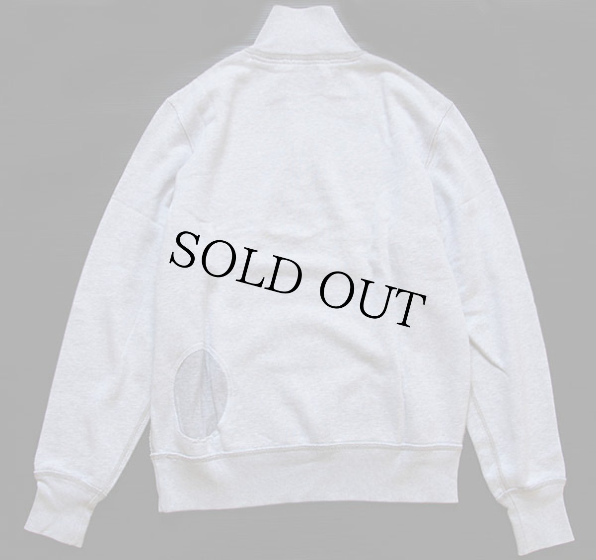 画像2: 00s RUGBY ラルフローレン ハイネック ハーフジップ スウェット グレー (2)