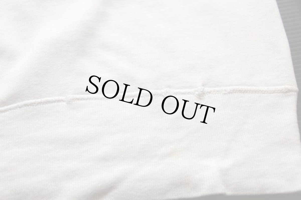 画像4: 50s HOWARD UNIVERSITY 染み込みプリント 前V コットン スウェット 白 (4)