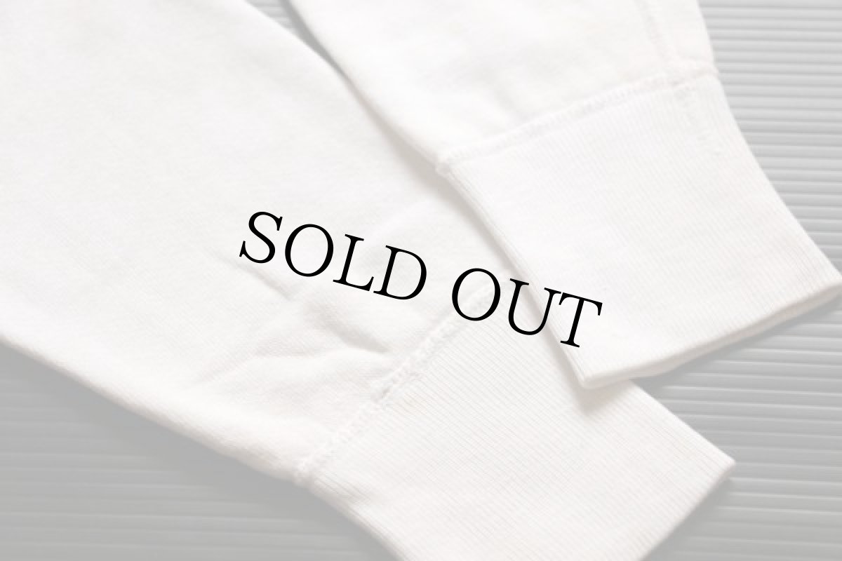 画像6: 50s HOWARD UNIVERSITY 染み込みプリント 前V コットン スウェット 白 (6)