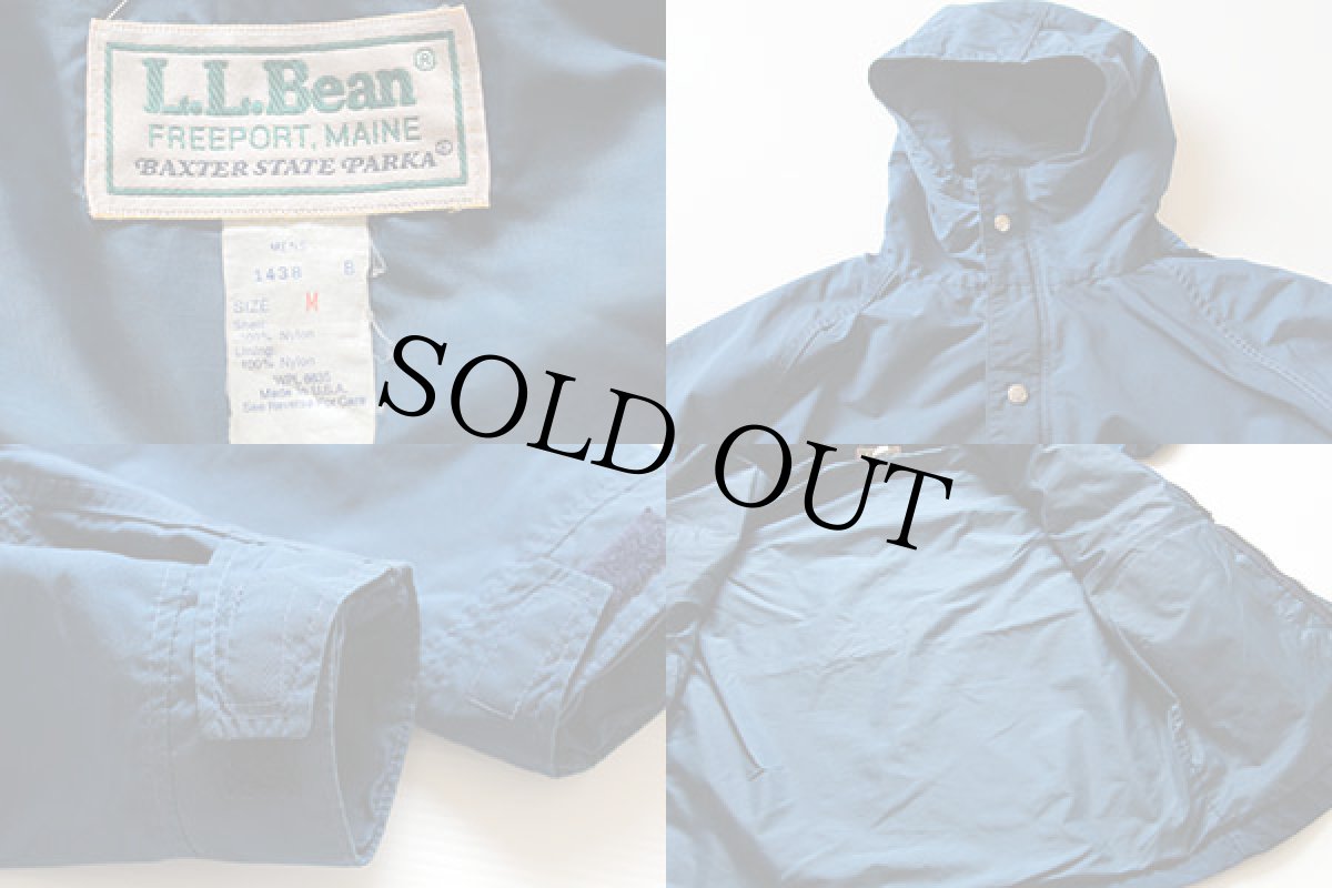 画像3: 80s USA製 L.L.Bean ナイロン マウンテンパーカー 紺 M (3)
