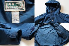 画像3: 80s USA製 L.L.Bean ナイロン マウンテンパーカー 紺 M (3)