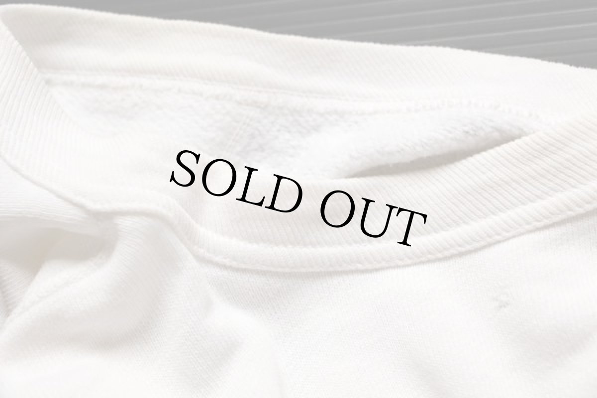 画像5: 50s HOWARD UNIVERSITY 染み込みプリント 前V コットン スウェット 白 (5)