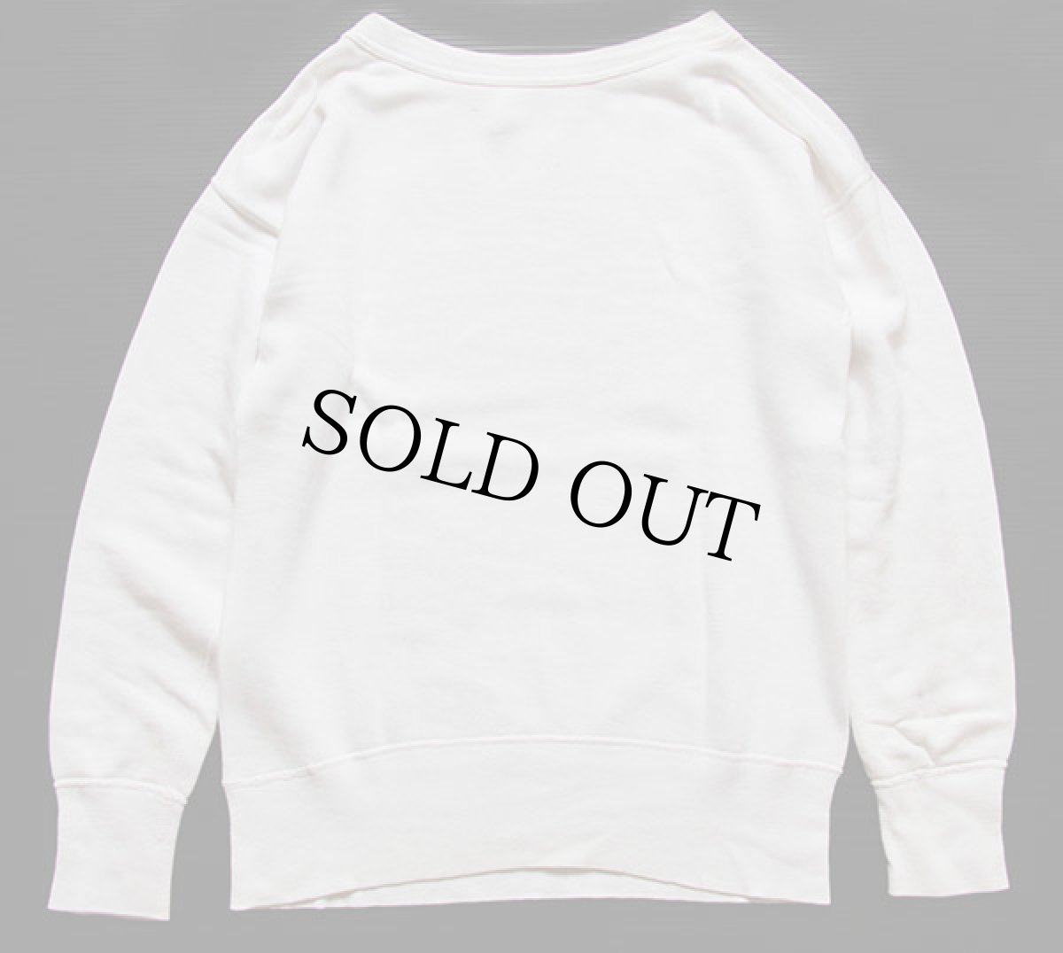 画像2: 50s HOWARD UNIVERSITY 染み込みプリント 前V コットン スウェット 白 (2)