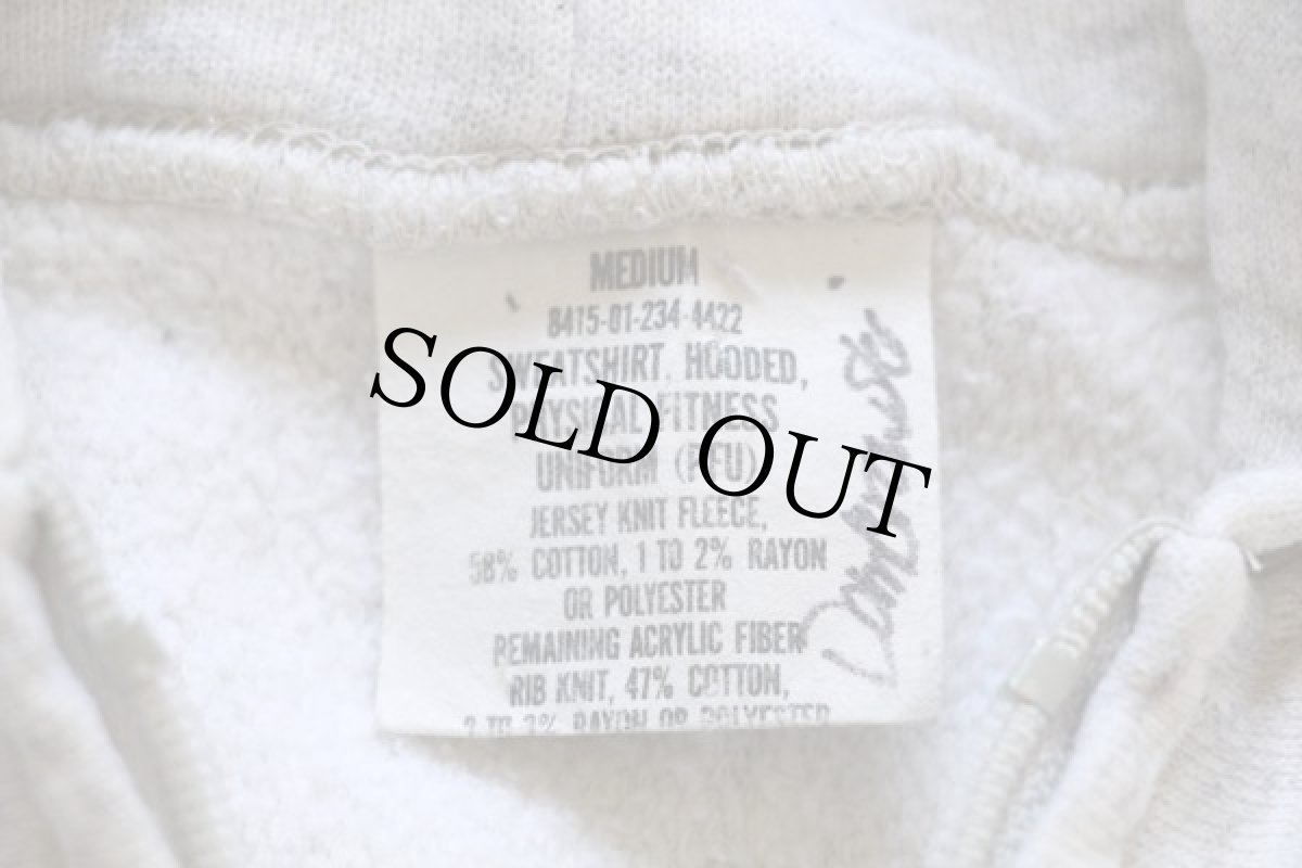 画像3: 90s 米軍 U.S.ARMY PFU スウェット ジップパーカー 杢ライトグレー M (3)