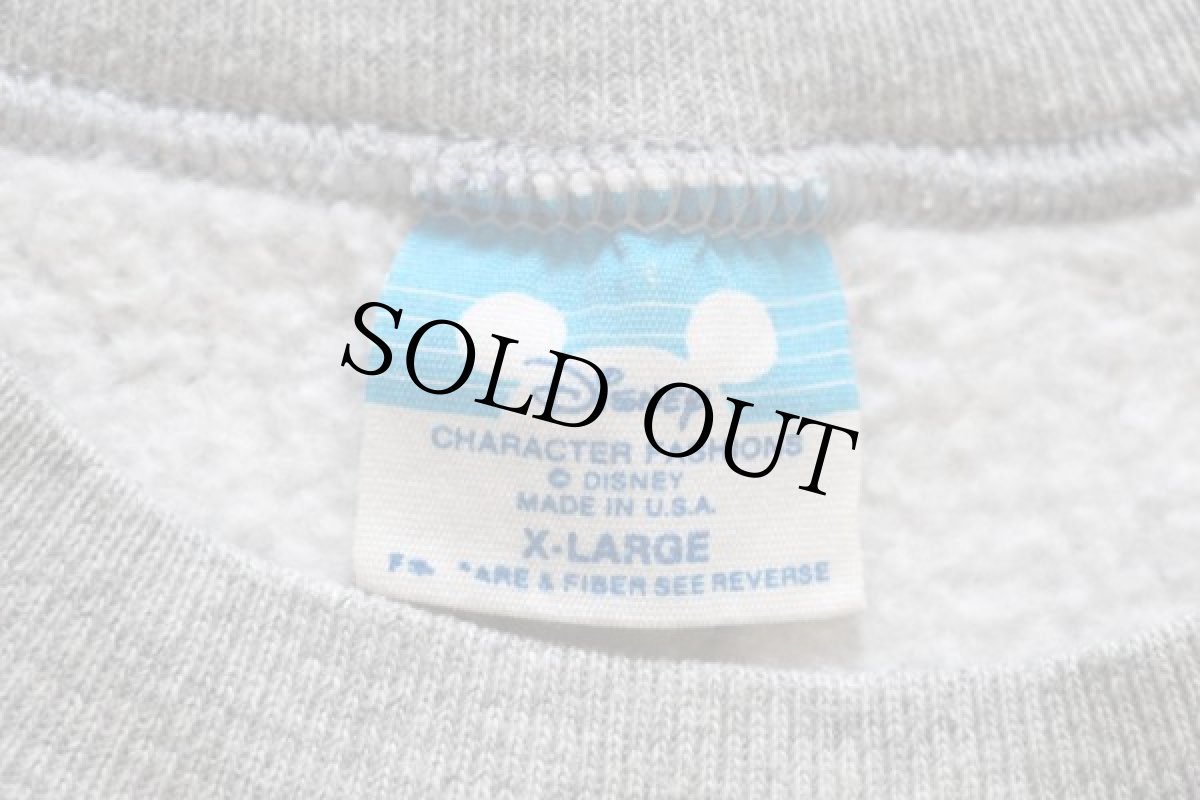 画像4: 80s USA製 Disneyディズニー ミッキー マウス スウェット 杢グレー XL (4)