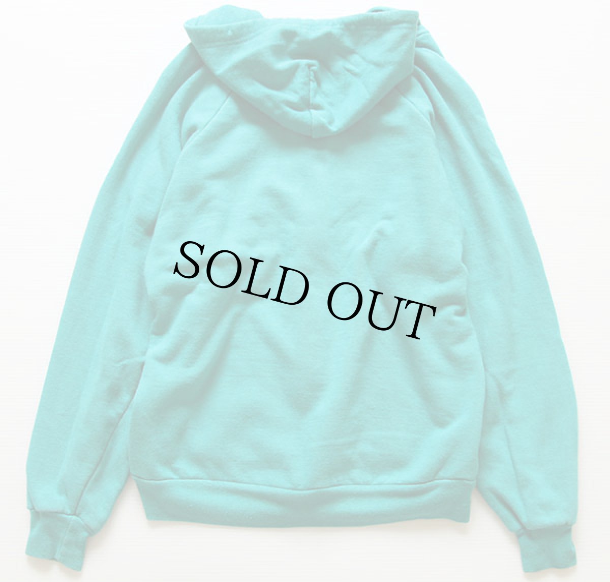 画像2: 80s ルーマニア製 McGREGORマクレガー 裏サーマル スウェット ジップパーカー エメラルドグリーン M (2)