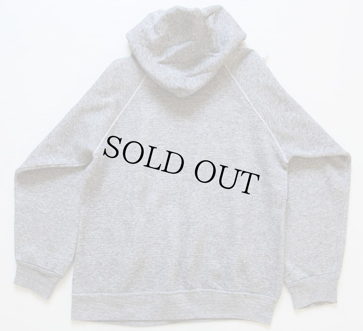 画像2: 80s UNKNOWN 無地 スウェットパーカー 杢グレー (2)