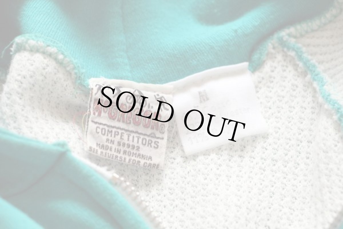 画像3: 80s ルーマニア製 McGREGORマクレガー 裏サーマル スウェット ジップパーカー エメラルドグリーン M (3)