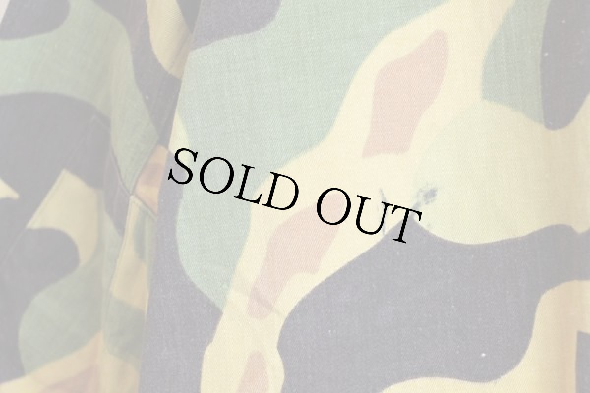 画像6: 60s チェコスロバキア軍 サラマンダーカモ コットン ステンカラーコート (6)