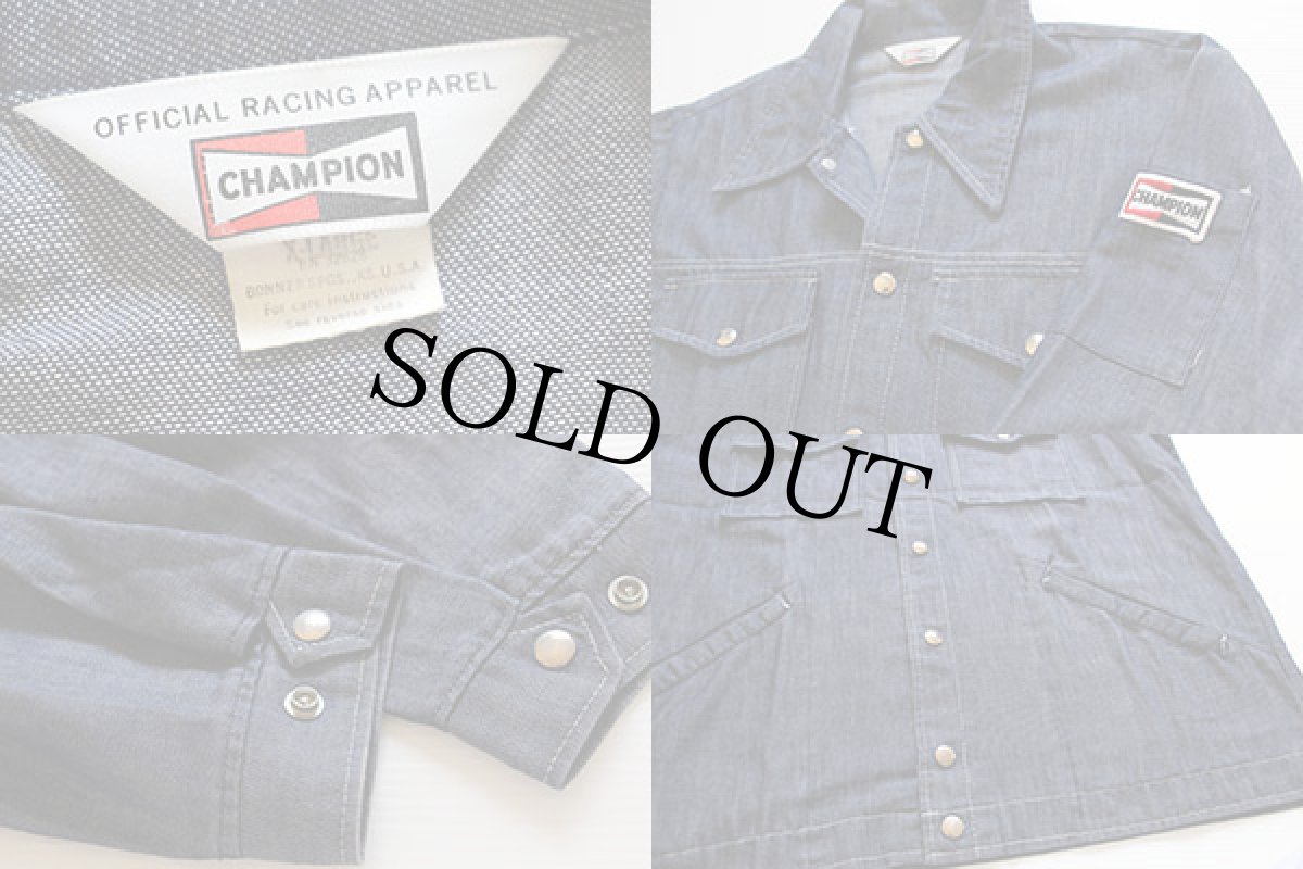 画像3: 70s CHAMPION SPARK PLUG チャンピオン プラグ パッチ付き デニムジャケット XL (3)