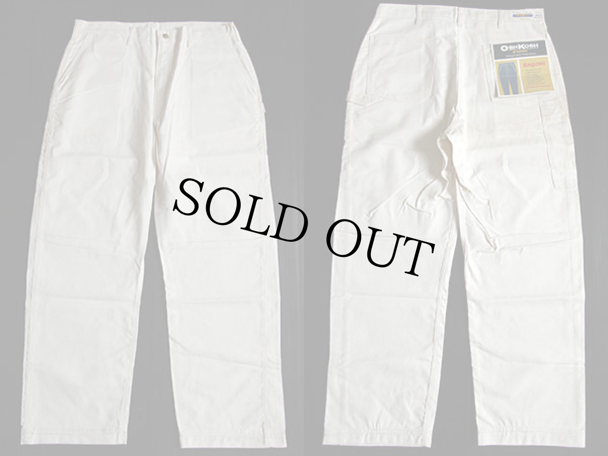 画像2: デッドストック★80s USA製 OSHKOSH B'GOSH ペインターパンツ 生成り 36 (2)