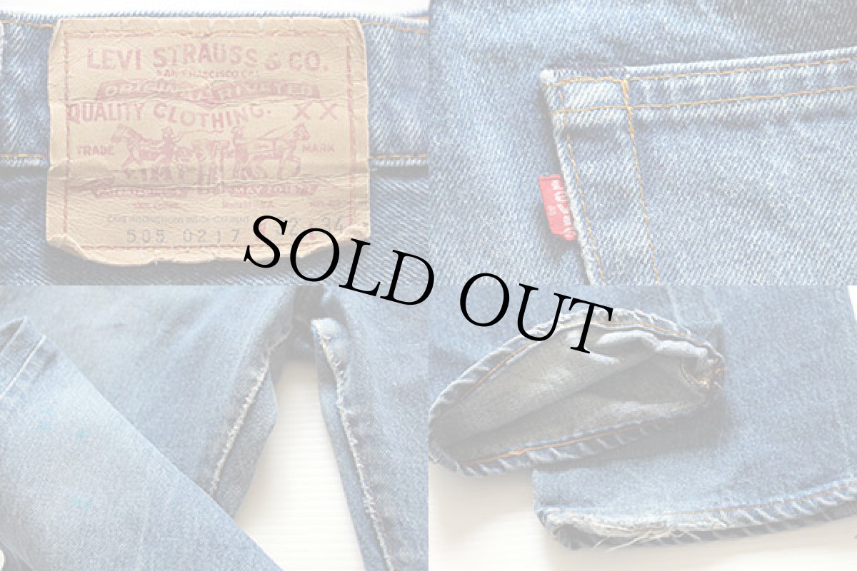 画像3: 80s USA製 Levi'sリーバイス 505 黒カン デニムパンツ w32 L34 (3)
