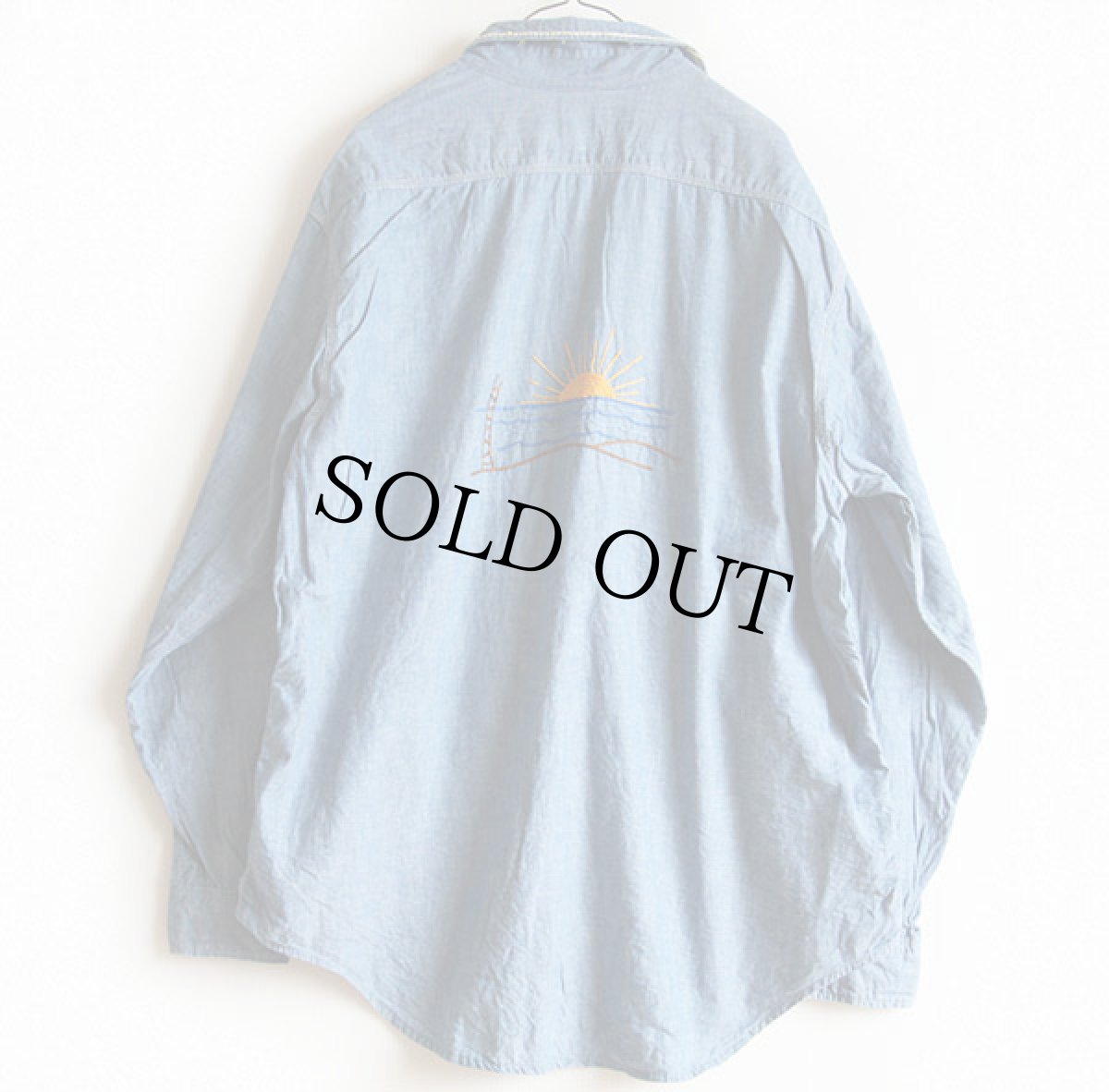 画像2: 70s JCPenney BIGMACビッグマック 刺繍入り シャンブレーシャツ (2)