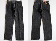 画像1: デッドストック★90s USA製 Levi'sリーバイス 505 先染め ブラック デニムパンツ w31 L30 (1)