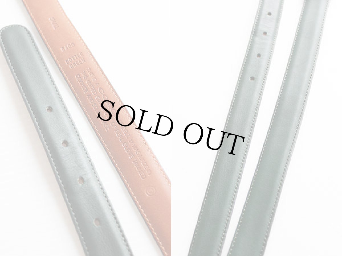 画像3: USA製 COACHコーチ カウハイド レザーベルト 緑 S★750 (3)