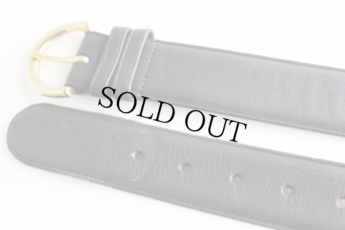 画像2: USA製 COACHコーチ カウハイド レザーベルト 濃紺★747 (2)