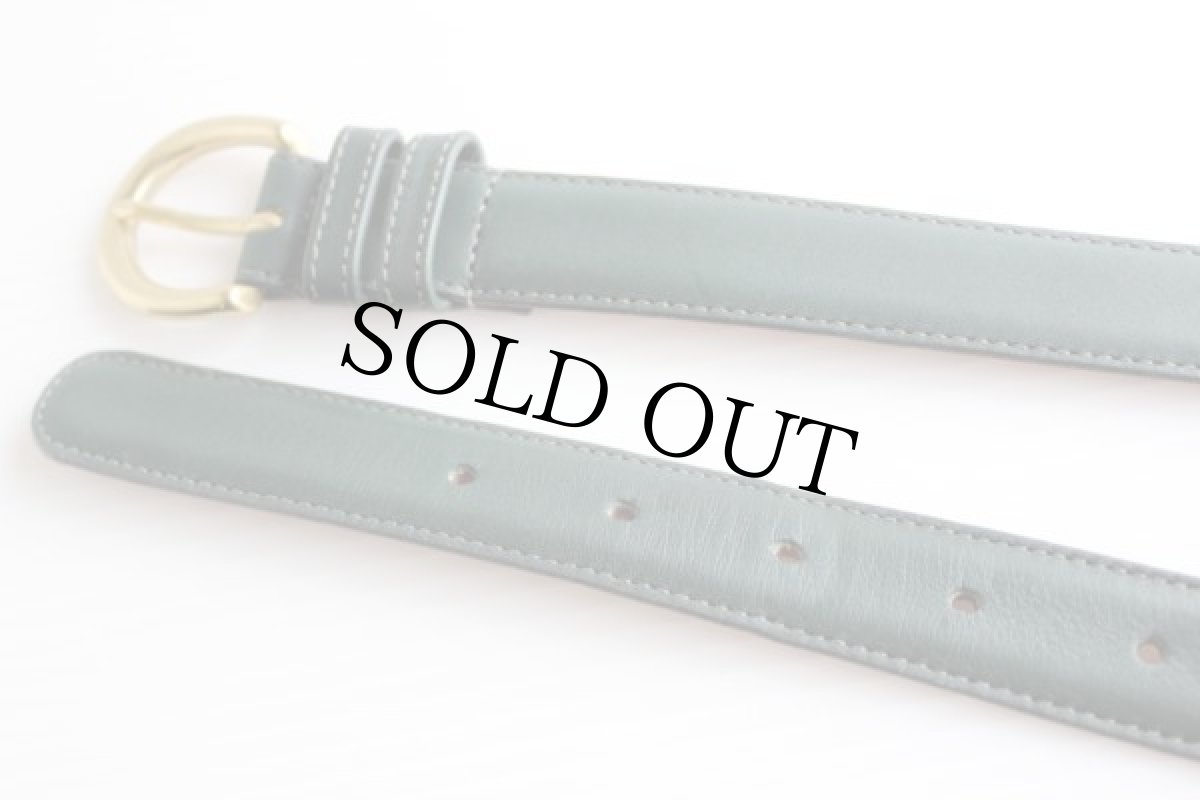 画像2: USA製 COACHコーチ カウハイド レザーベルト 緑 S★750 (2)