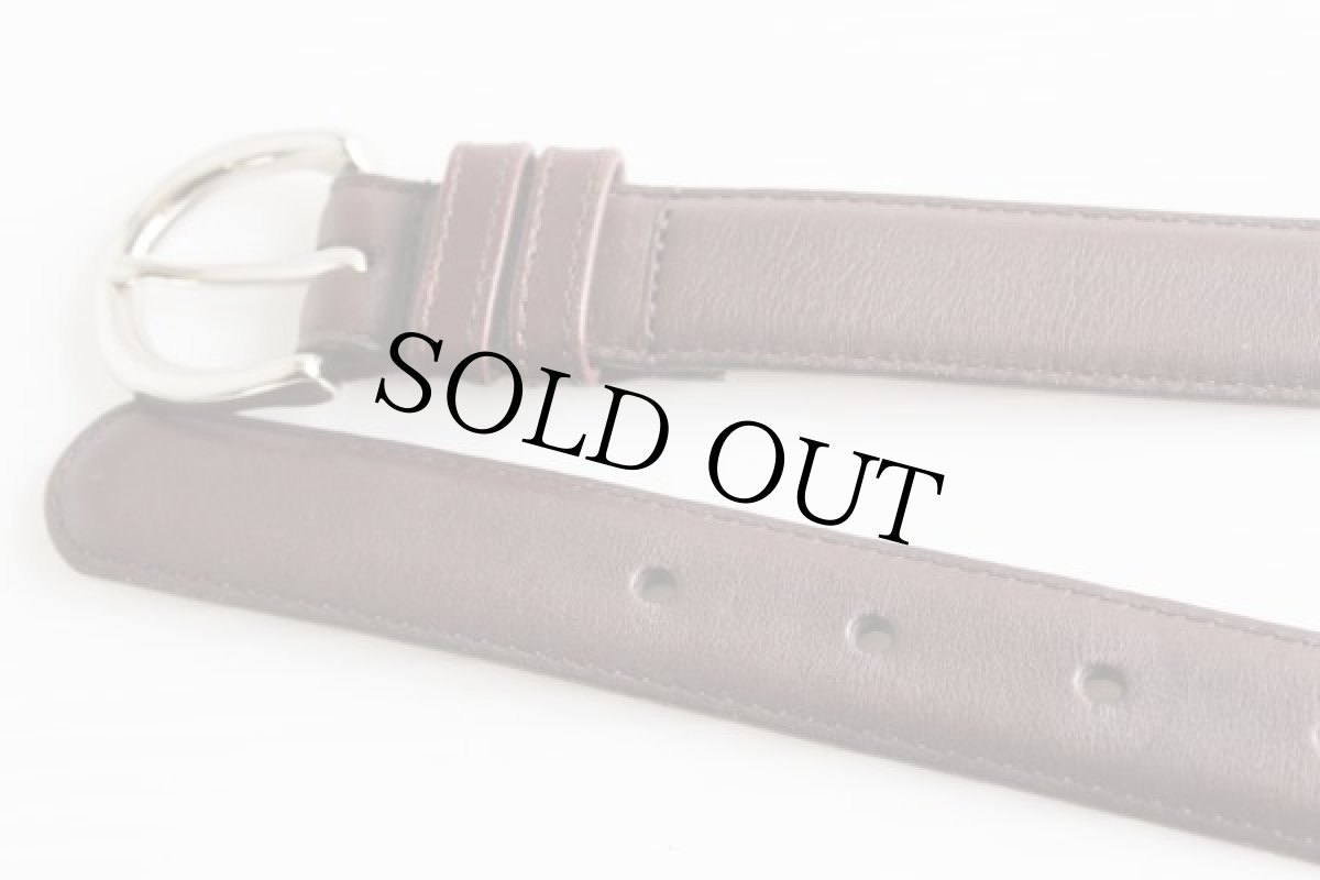 画像2: USA製 COACHコーチ カウハイド レザーベルト 焦げ茶 S★748 (2)