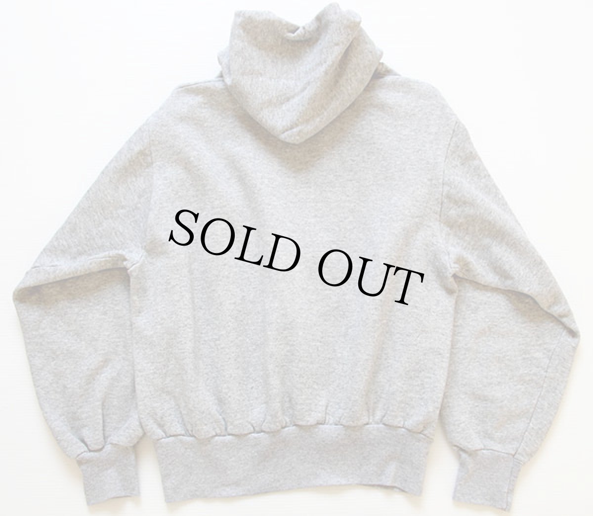 画像2: 80s USA製 Championチャンピオン NEENAH ロケット 四段中抜き スウェットパーカー 杢グレー L (2)