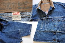 画像3: 90s USA製 Levi'sリーバイス デカパッチ ロング デニムジャケット 4ポケット M (3)