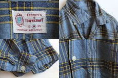 画像3: 50s PENNEY'S TOWNCRAFT チェック レーヨンシャツ M (3)