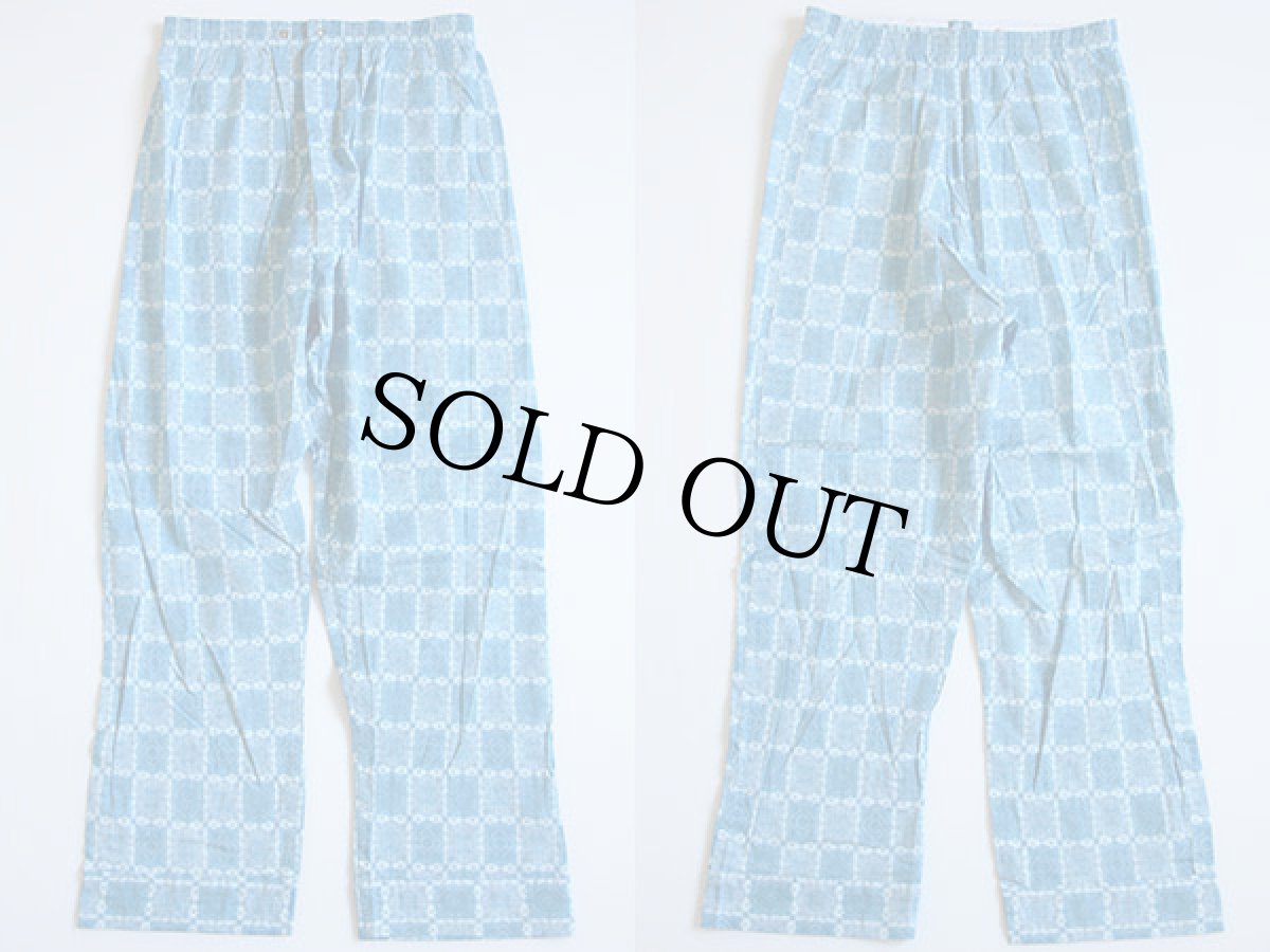 画像3: デッドストック★60s weldon 総柄 コットン パジャマ シャツ&パンツ セット M (3)