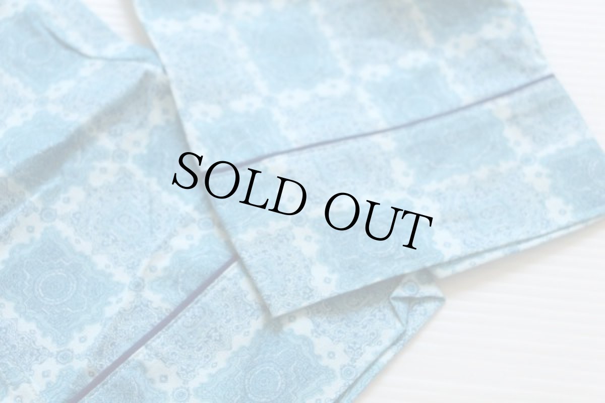 画像6: デッドストック★60s weldon 総柄 コットン パジャマ シャツ&パンツ セット M (6)