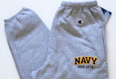 画像1: デッドストック★00s Championチャンピオン NAVY スウェットパンツ グレー M (1)