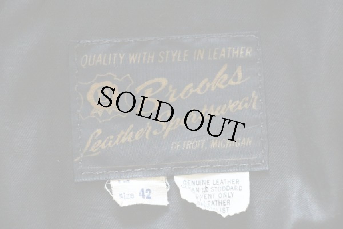 画像3: 70s Brooksブルックス シングルライダース レザージャケット 黒 42 (3)