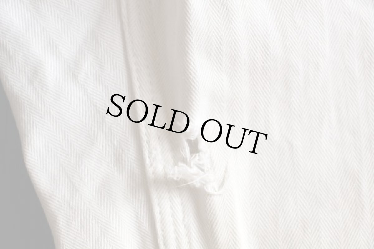 画像9: 50s COWDEN HBT ヘリンボーンツイル オールインワン ホワイト 36★つなぎ A (9)