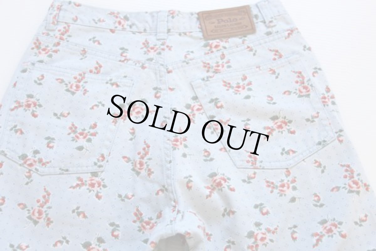 画像4: 90s ラルフローレン 総柄 ジャケット&パンツ セットアップ 水色 S/w28 (4)