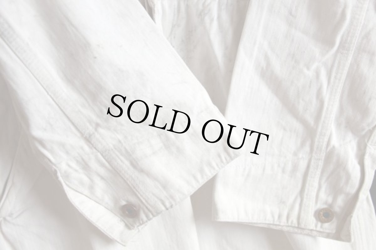 画像6: 50s COWDEN HBT ヘリンボーンツイル オールインワン ホワイト 36★つなぎ A (6)