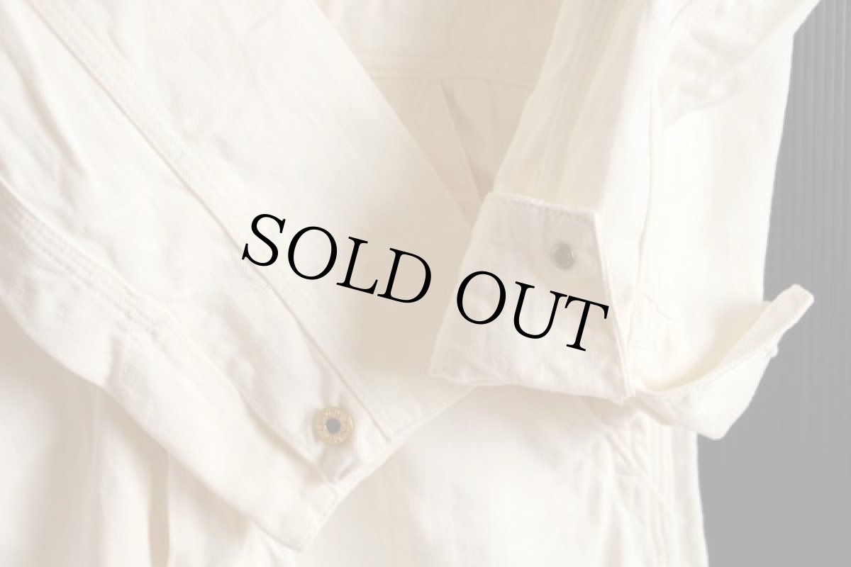 画像7: 50s COWDEN HBT ヘリンボーンツイル オールインワン 生成り 36★つなぎ B (7)