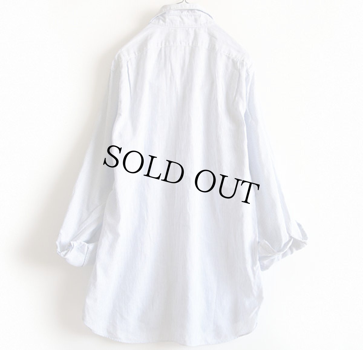 画像2: 50s USA製 ARROW マチ付き ストライプ オックスフォード コットンシャツ (2)