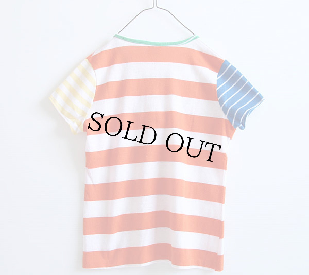 画像2: 70s BLOOMIN' TULIPS クレイジーパターン 太ボーダー ポケットTシャツ キッズ (2)