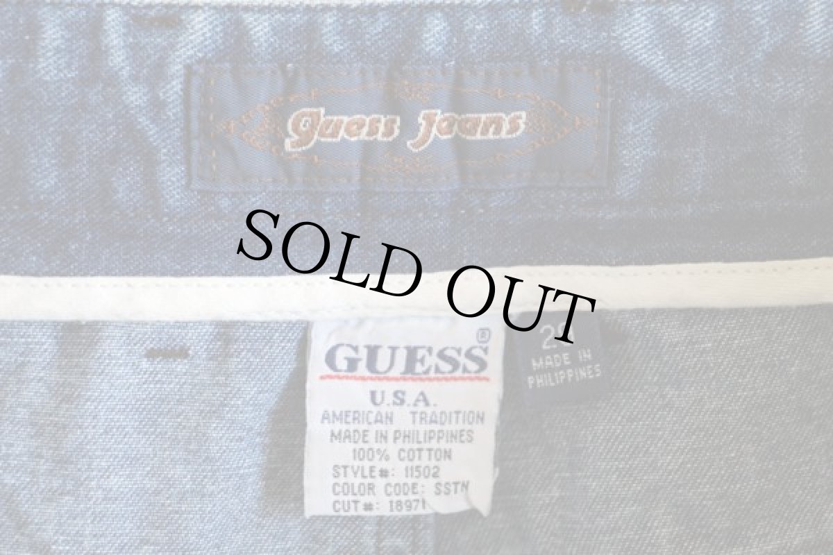 画像3: 90s GUESS JEANS ゲス スタッズ付き デニム ミニスカート 29 (3)