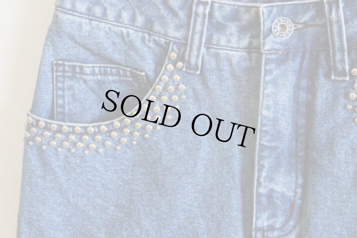 画像5: 90s GUESS JEANS ゲス スタッズ付き デニム ミニスカート 29 (5)