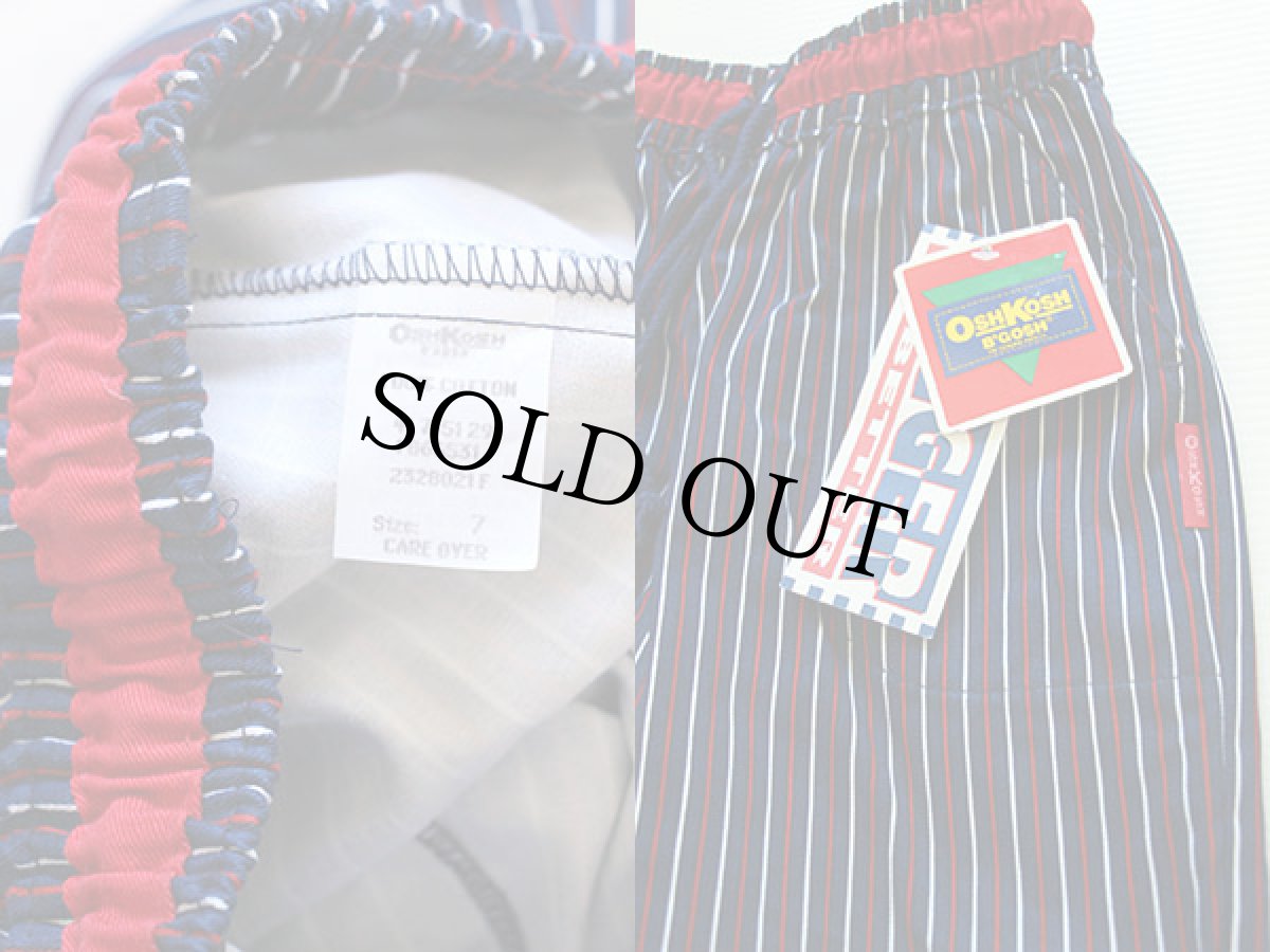 画像3: デッドストック★90s USA製 OSHKOSH B'GOSH マルチストライプ コットン イージーパンツ 7 (3)