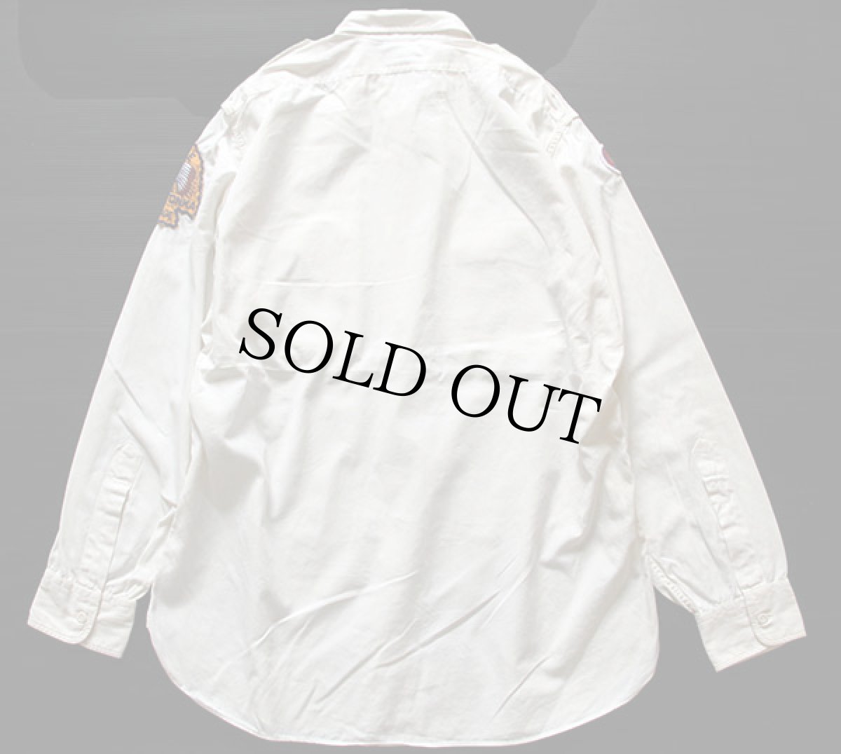 画像2: 50s Elbeco チェーン刺繍&インディアンパッチ&マチ付き コットンポプリンシャツ 白 (2)