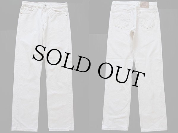 90s USA製 Levi'sリーバイス 505 カラーデニムパンツ 生成り w34